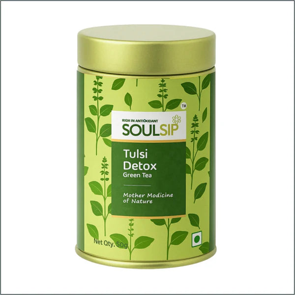 Soulsip Tulsi Detox Green Tea with Cinnamon and Ginger