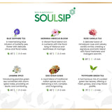 Soulsip Tea Terraces Collection – 6 Elegant Glass Tubes of Signature Tea Blends with a Brass Infuser