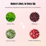 Strawberry Herb Bliss Fruity Green Tea with Hibiscus & Lemongrass
