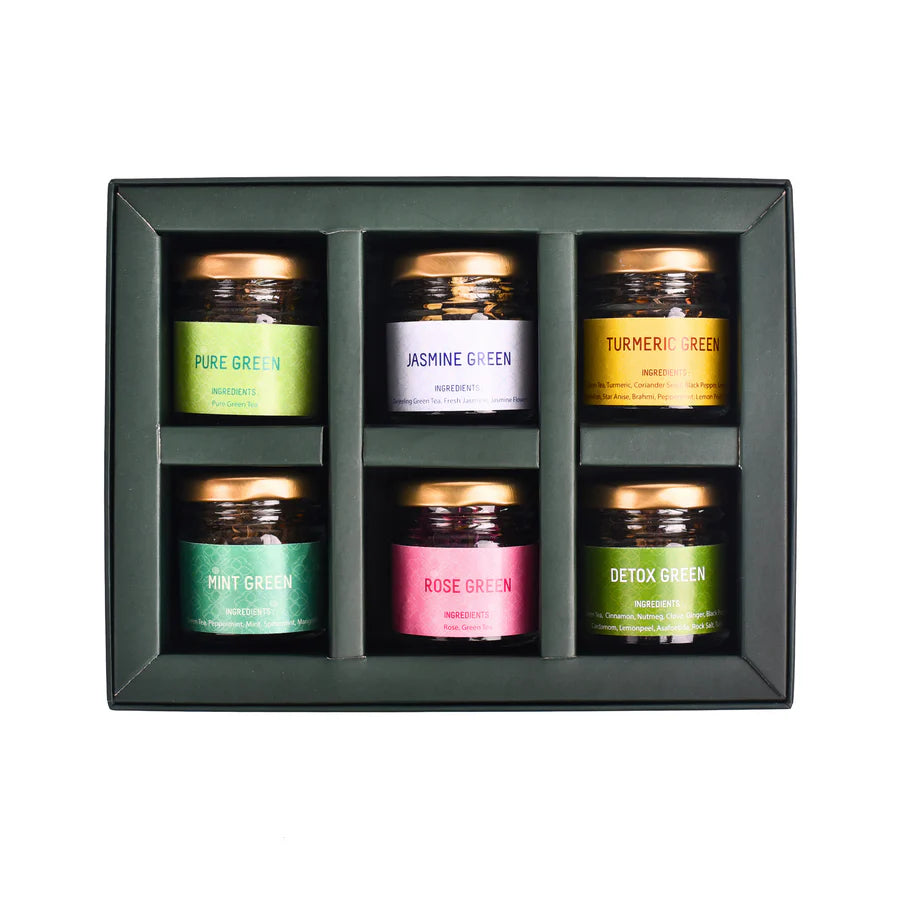 Tea Box of Six Exquisite Oh Cha Green Tea Flavours