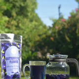 Tea Blends Butterfly Pea Flower Herbal Infusion with Vibrant Hue for Mindful Moments