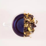 Tea Melange Blue Idyll Floral and Gently Spicy Green Tea with Butterfly Pea Flower, Lemongrass, and Aromatic Spices - Tea Bags