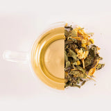 Tea Melange Dew  - Velvety Delicate Blend of Green Tea, Jasmine, Chamomile, Herbs and Spices - Euphoric Tea Experience - Tea Bags