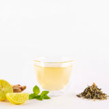 Tea Melange Lemony Twirl Peppy and Refreshing Artisanal Green Tea Blend with Ginger, Peppermint and Fennel – Tea Bags