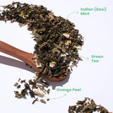 Tea Trunk Long Island Darjeeling Green Tea with Mint and Orange Blend that Refreshes and Supports Digestion