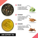 Teacurry AMH Support Herbal Infusion with Shatavari, Amalaki & Brahmi - Traditional Ayurvedic Blend for Women’s Wellness - Pyramid Bags