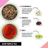 Teacurry Acne Pimple Herbal Infusion with Chamomile, Lavender & Spearmint for Clearer-Looking Skin - Pyramid Bags