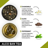 Teacurry Alco Ban Herbal Infusion with Clove & Peppermint for Alcohol-Free Lifestyle Support - Pyramid Bags