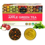 Teacurry Apple Assam Green Tea for Antioxidant, Digestive & Everyday Wellness - Pyramid Tea Bags