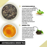 Teacurry Ashwagandha Green Tea for Stress, Digestion & Everyday Wellness - Pyramid Tea Bags