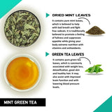 Teacurry Assam Mint Green Tea - Refreshing Digestive Blend for Metabolism - Pyramid Tea Bags