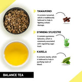 Teacurry Balance Green Tea - Warming Blend for Healthy Sugar Balance with Gurmar, Cinnamon & Traditional Herbs - Pyramid Tea Bags