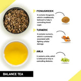 Teacurry Balance Green Tea - Warming Blend for Healthy Sugar Balance with Gurmar, Cinnamon & Traditional Herbs - Pyramid Tea Bags