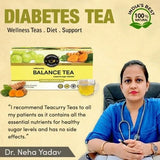 Teacurry Balance Green Tea - Warming Blend for Healthy Sugar Balance with Gurmar, Cinnamon & Traditional Herbs - Pyramid Tea Bags