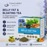 Teacurry Belly Fat Green Tea with Ginger & Cinnamon for Healthy Weight Management - Pyramid Tea Bags