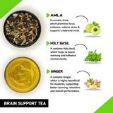 Teacurry Brain Support Infusion with Butterfly Pea & Ashwagandha for Focus and Everyday Mental Wellness - Pyramid Bags