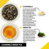Teacurry Chamomile Himalayan Green Tea for Restful Nights & Balanced Mood - Pyramid Tea Bags