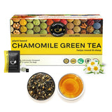 Teacurry Chamomile Himalayan Green Tea for Restful Nights & Balanced Mood - Pyramid Tea Bags