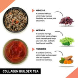 Teacurry Collagen Builder Herbal Infusion with Amalaki & Gotu Kola - Plant-Based Beauty Blend for Skin & Hair - Pyramid Bags