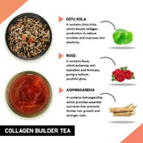 Teacurry Collagen Builder Herbal Infusion with Amalaki & Gotu Kola - Plant-Based Beauty Blend for Skin & Hair - Pyramid Bags