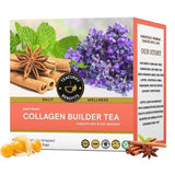 Teacurry Collagen Builder Herbal Infusion with Amalaki & Gotu Kola - Plant-Based Beauty Blend for Skin & Hair - Pyramid Bags