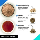 Teacurry Count Boost Herbal Infusion for Men with Ashwagandha, Gokshuru & Amalaki - Traditional Men's Wellness Blend - Pyramid Bags