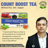 Teacurry Count Boost Herbal Infusion for Men with Ashwagandha, Gokshuru & Amalaki - Traditional Men's Wellness Blend - Pyramid Bags