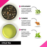 Teacurry Cycle Herbal Infusion with Spearmint, Ashoka & Ginger - Traditional Women’s Blend for Menstrual & Digestive Comfort - Pyramid Bags