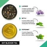 Teacurry DHT Blocker Assam Green Tea with Nettle, Brahmi & Flax Seeds for Hair & Scalp Support - Pyramid Tea Bags