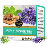 Teacurry DHT Blocker Assam Green Tea with Nettle, Brahmi & Flax Seeds for Hair & Scalp Support - Pyramid Tea Bags