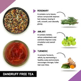Teacurry Dandruff Free Assam Green Tea with Amalaki, Neem & Hibiscus - Hair & Scalp Care Blend - Pyramid Tea Bags