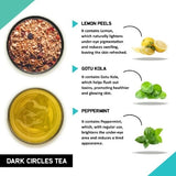 Teacurry Dark Circles Green Tea with Turmeric, Rose & Gotu Kola - Skin Nourishing Blend for a Brighter-Looking Eye Area - Pyramid Tea Bags