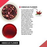 Teacurry Hibiscus Flower Infusion - Tart, Floral Blend for Metabolism & Digestive Balance - Pyramid Bags