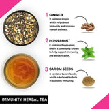 Teacurry Immunity Herbal Infusion with Ginger, Tulsi & Turmeric - Warming Spiced Blend for Everyday Immune & Digestive Support - Pyramid Bags