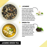 Teacurry Jasmine Assam Green Tea - Floral Blend for Metabolism & Skin - Pyramid Tea Bags