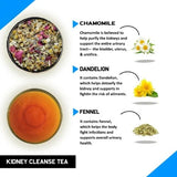 Teacurry Kidney Cleanse Infusion with Dandelion, Nettle & Turmeric - Herbal Blend for Kidney & Digestive Care - Pyramid Bags