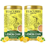 Teacurry Lemon Assam Black Tea for Zesty, Citrusy & Invigorating Chai Experience - Pack of 2
