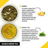 Teacurry Mango Green Tea - Fruity, Refreshing & Naturally Sweet - Pyramid Tea Bags
