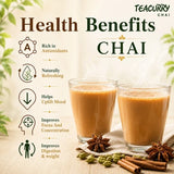 Teacurry Masala Assam Black Tea with Ginger & Cardamom - Bold, Spiced & Aromatic Chai Experience - Pack of 2