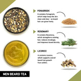 Teacurry Men Beard Infusion with Amalaki, Nettle & Rosemary - Nourishing Blend for Beard Care - Pyramid Bags
