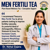 Teacurry Men Fertili Assam Green Tea with Ashwagandha, Shatavari & Gokhru - Traditional Ayurvedic Blend for Men’s Reproductive Wellness - Pyramid Tea Bags