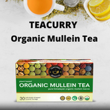 Teacurry Organic Mullein Infusion - Naturally Sweet, Earthy & Caffeine-Free for Respiratory Comfort - Pyramid Bags