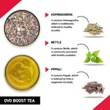Teacurry Ovo Boost Green Tea - An Ayurvedic Blend of Herbs & Spices for Women's Wellness - Pyramid Tea Bags