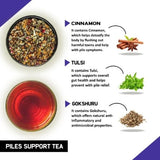 Teacurry Piles Support Herbal Infusion – Turmeric, Tulsi & Ginger for Digestive & Haemorrhoid Support - Pyramid Bags