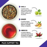 Teacurry Piles Support Herbal Infusion – Turmeric, Tulsi & Ginger for Digestive & Haemorrhoid Support - Pyramid Bags
