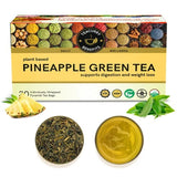 Teacurry Pineapple Assam Green Tea - Refreshing Fruity Blend with Digestive & Metabolic Support - Pyramid Tea Bags