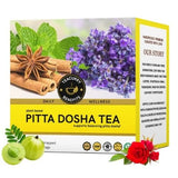 Teacurry Pitta Dosha Herbal Infusion with Shatavari, Rose, Amla & Peppermint for Cooling Digestive Comfort - Pyramid Bags