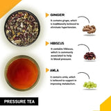 Teacurry Pressure Herbal Infusion with Cinnamon, Hibiscus, Tulsi & Turmeric for Heart, Cholesterol & Circulatory Support - Pyramid Bags