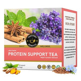 Teacurry Protein Support Green Tea - Minty Blend of Moringa & Spirulina for Active Health - Pyramid Bags