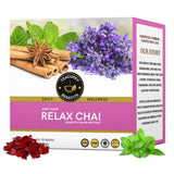 Teacurry Relax Assam Green Tea — Chamomile, Lavender & Rose Blend for Calm Moments - Pyramid Tea Bags